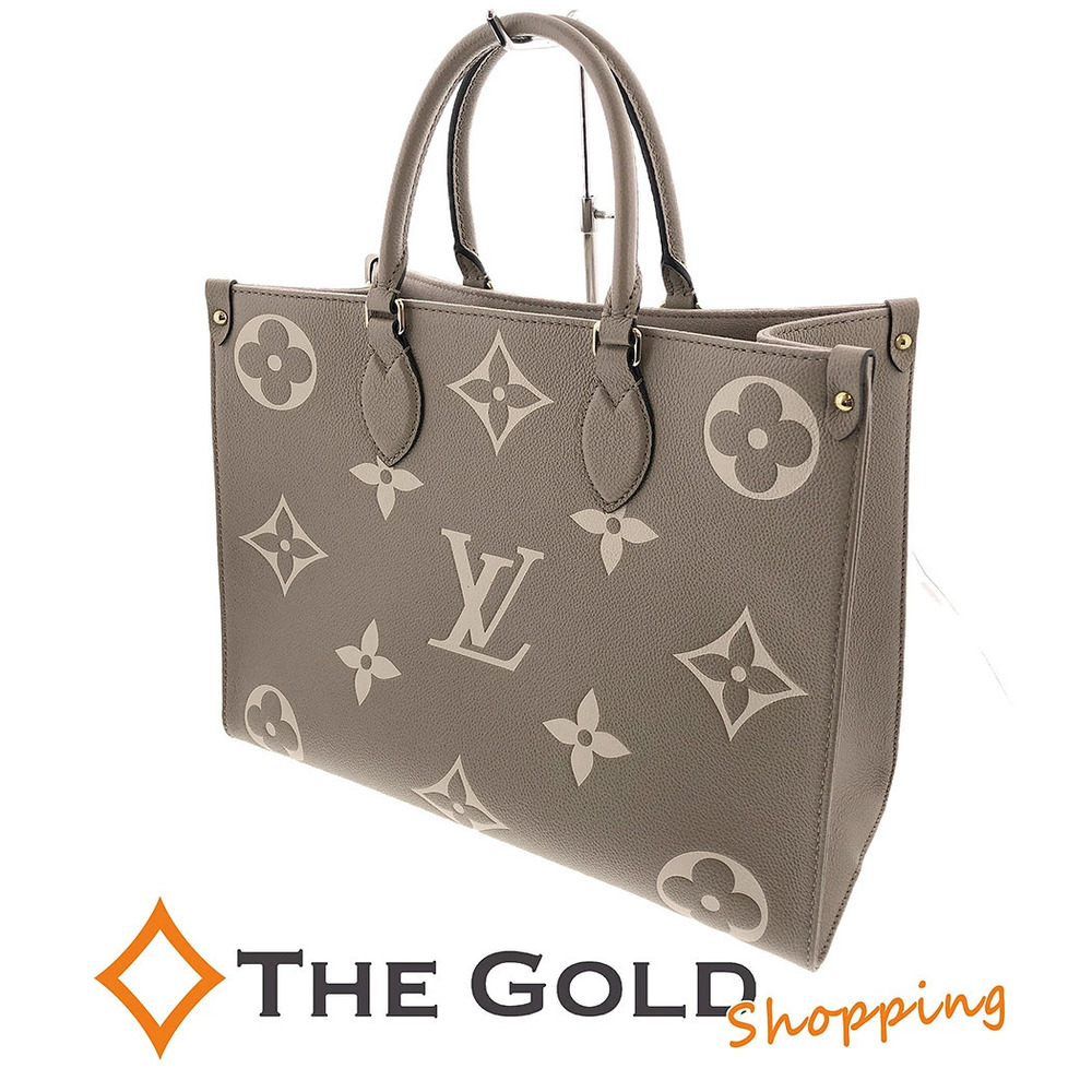 Louis Vuitton OnTheGo Tourtrelle Monogram Empreinte Leather Shoulder Bag Cream